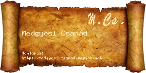 Medgyesi Csanád névjegykártya